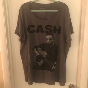 Torrid Johnny Cash T-shirt Size 4 in Grey